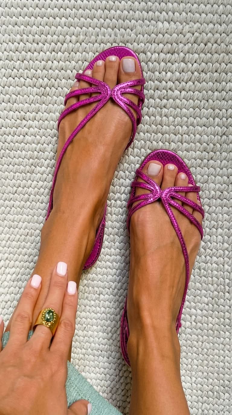 Sandali lucidi con cinturini
