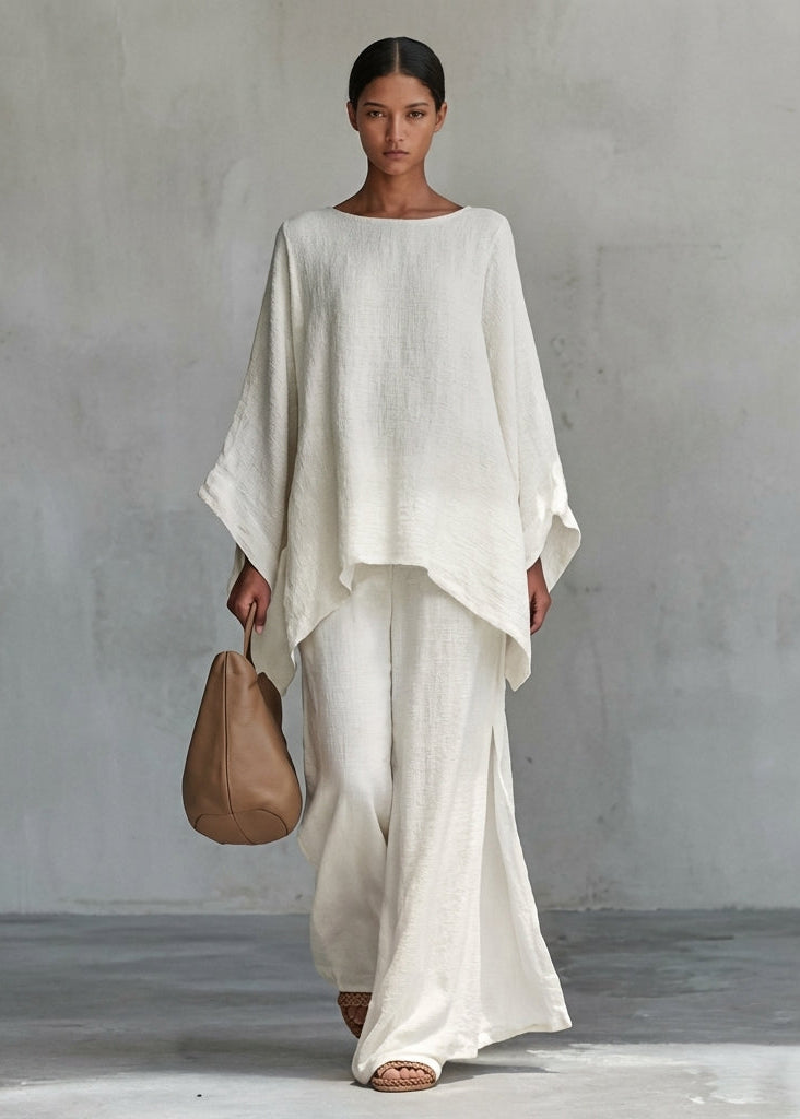 Cristina | Completo di Due Pezzi con maniche lunghe e pantaloni larghi
