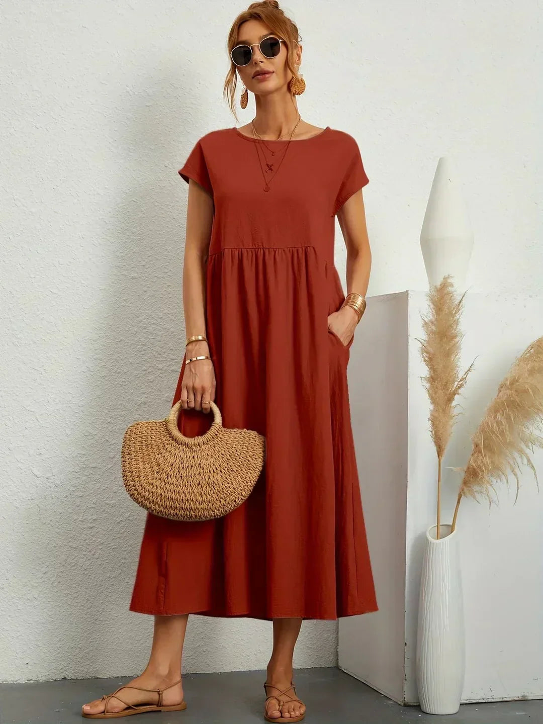 Gabriela™ | Abito midi fluido dall’eleganza senza tempo