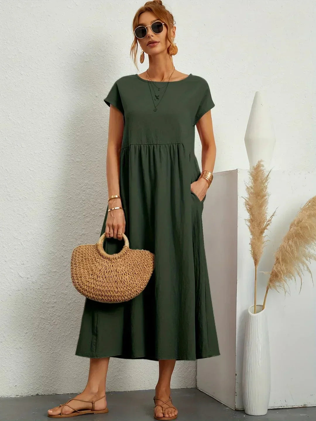 Gabriela™ | Abito midi fluido dall’eleganza senza tempo