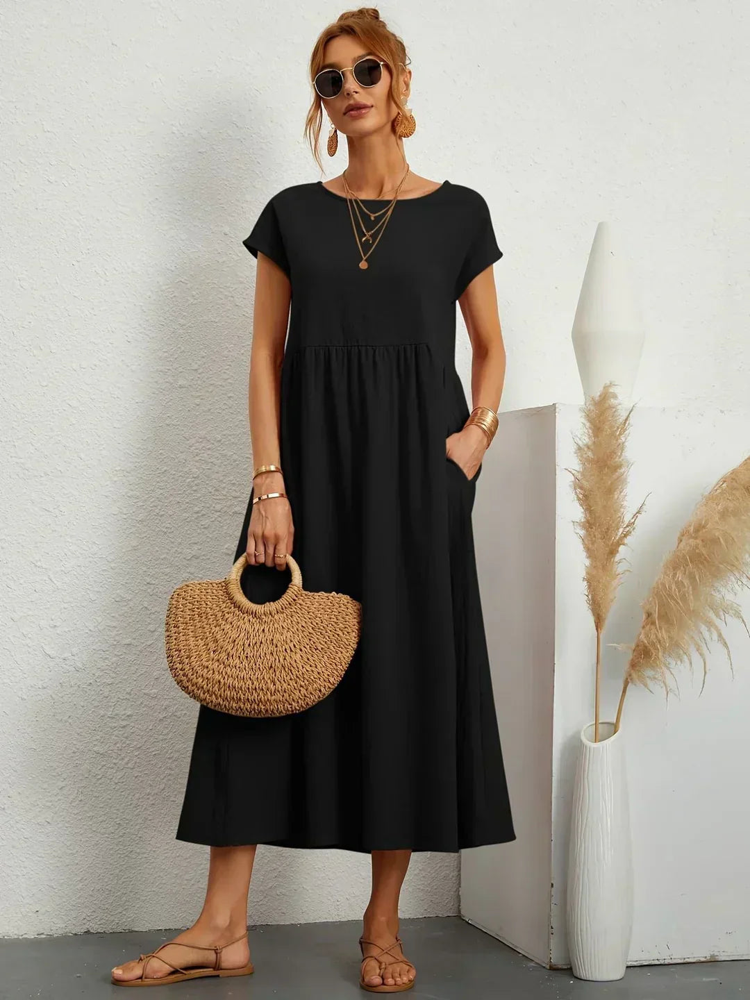 Gabriela™ | Abito midi fluido dall’eleganza senza tempo