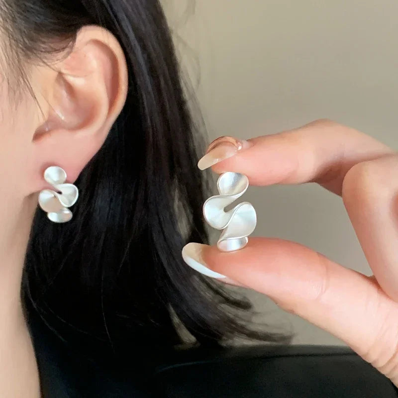 Orecchini in Argento con Dettagli in Oro 18K
