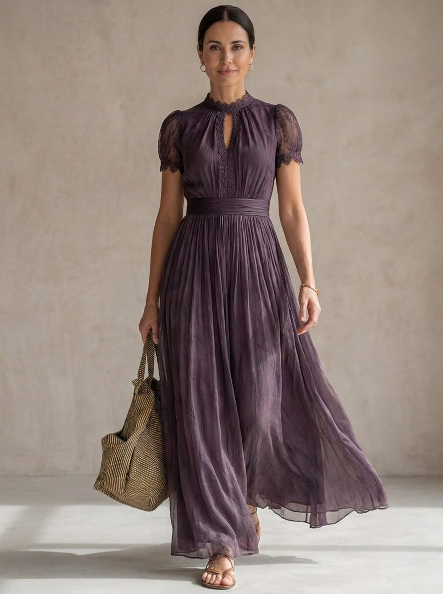 Ashley | Abito Maxi Vintage Chiffon