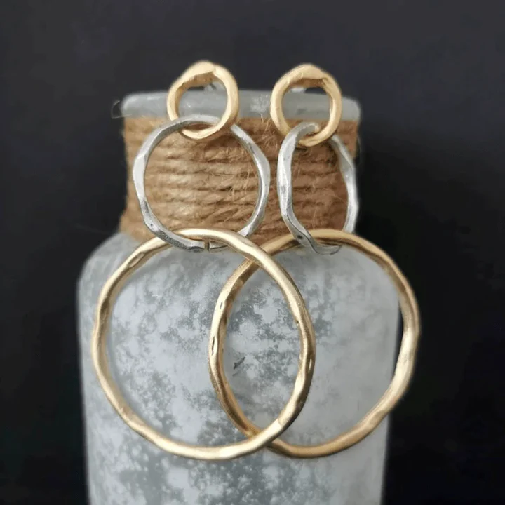 Vintage Orecchini in Oro e Argento