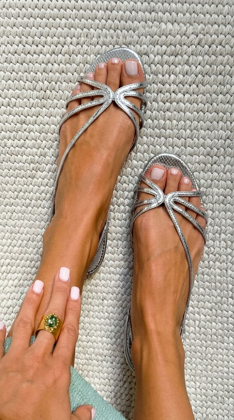 Sandali lucidi con cinturini