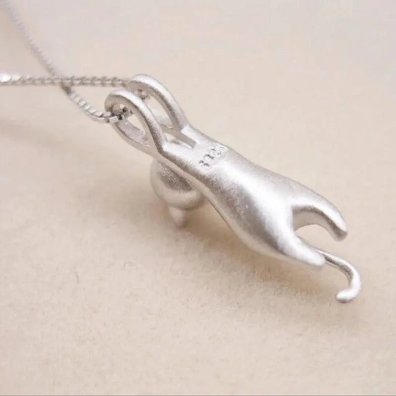 Collana Gioiosa con Gattino in Argento 925
