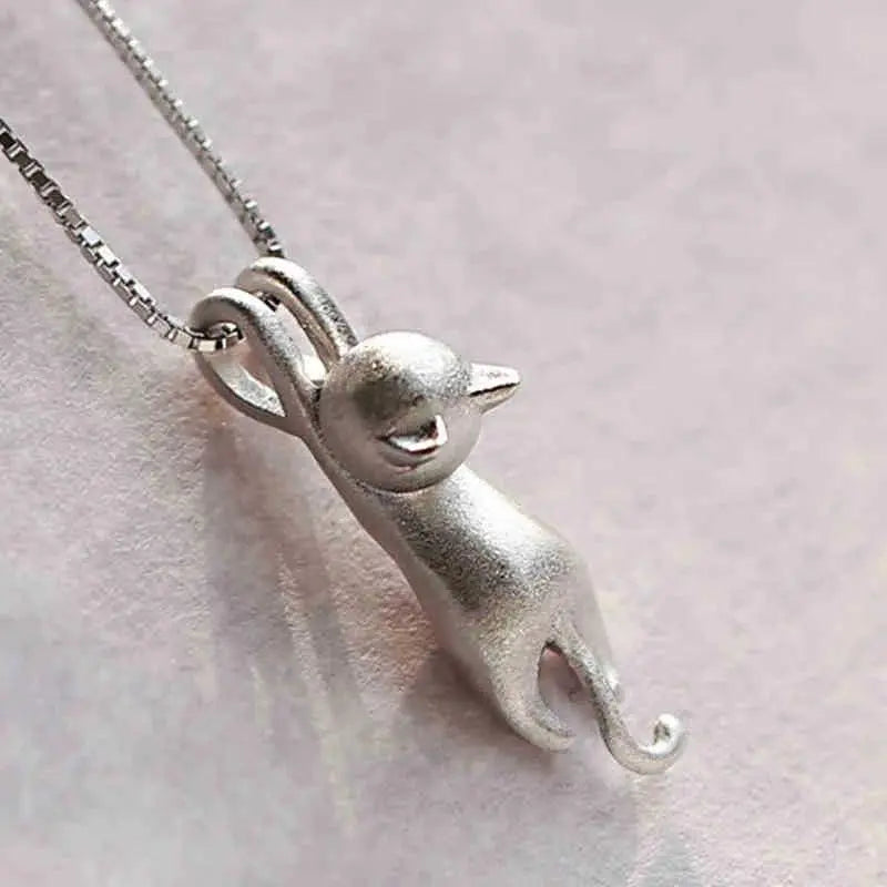Collana Gioiosa con Gattino in Argento 925