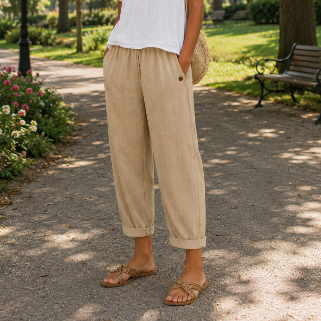 Maja | Pantaloni in Lino Leggeri