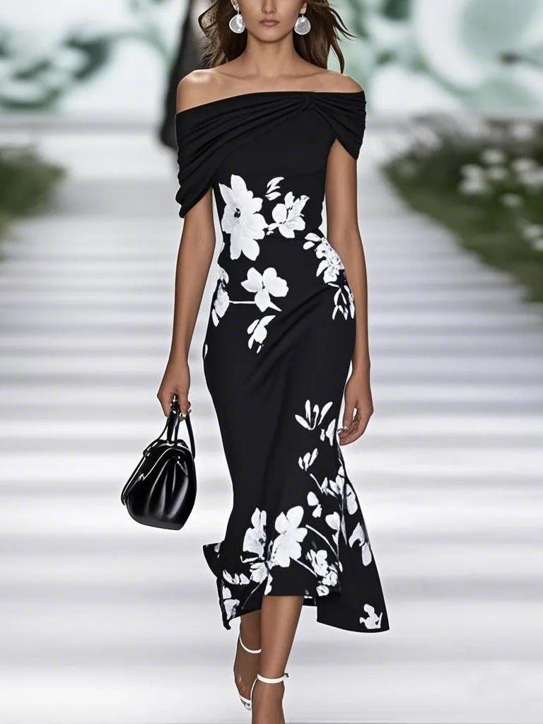 Frederique | Abito Chic con Motivo Floreale