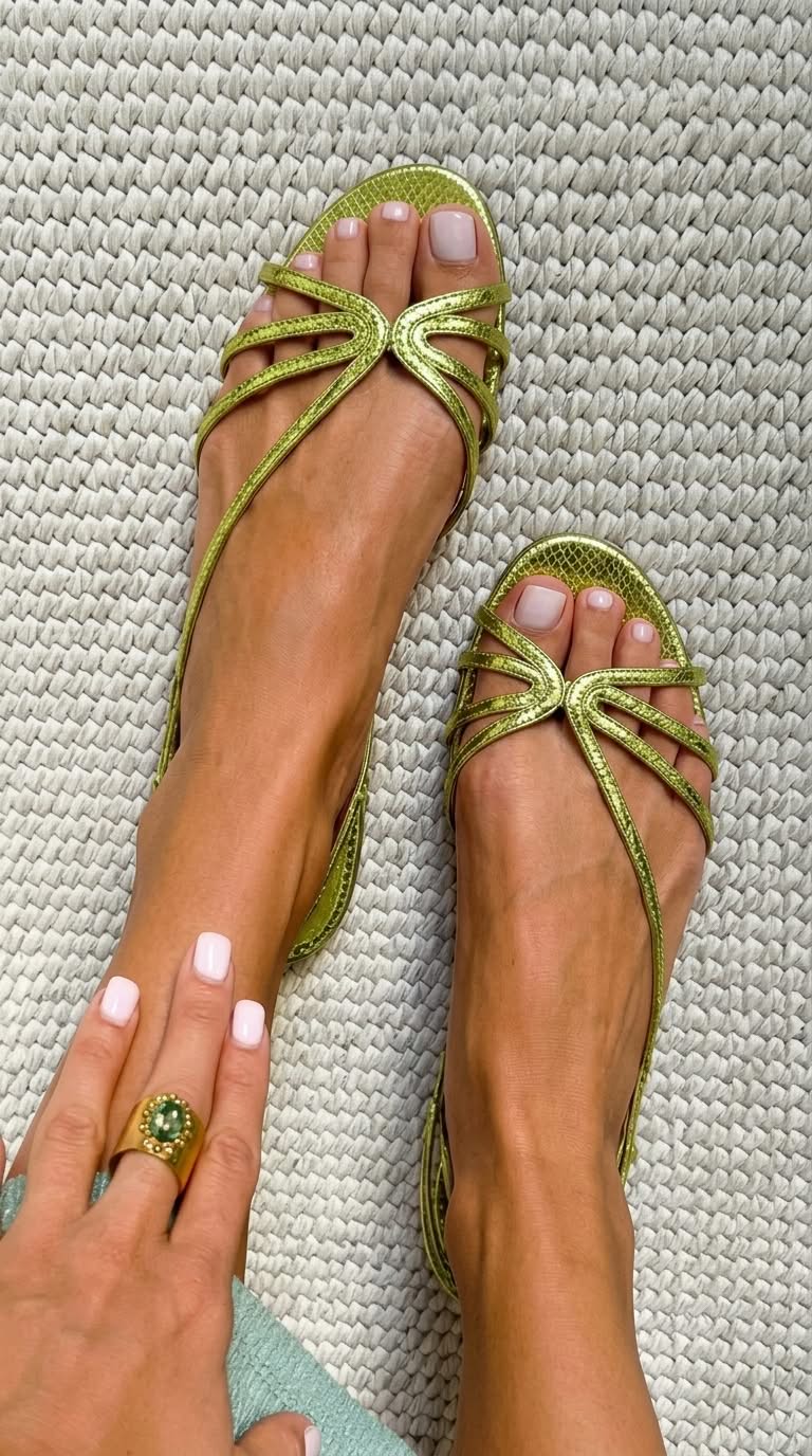 Sandali lucidi con cinturini