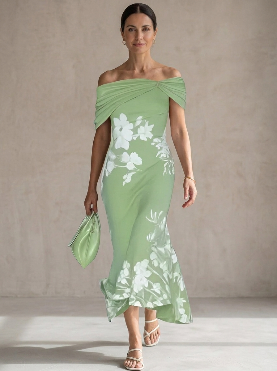 Frederique | Abito Chic con Motivo Floreale