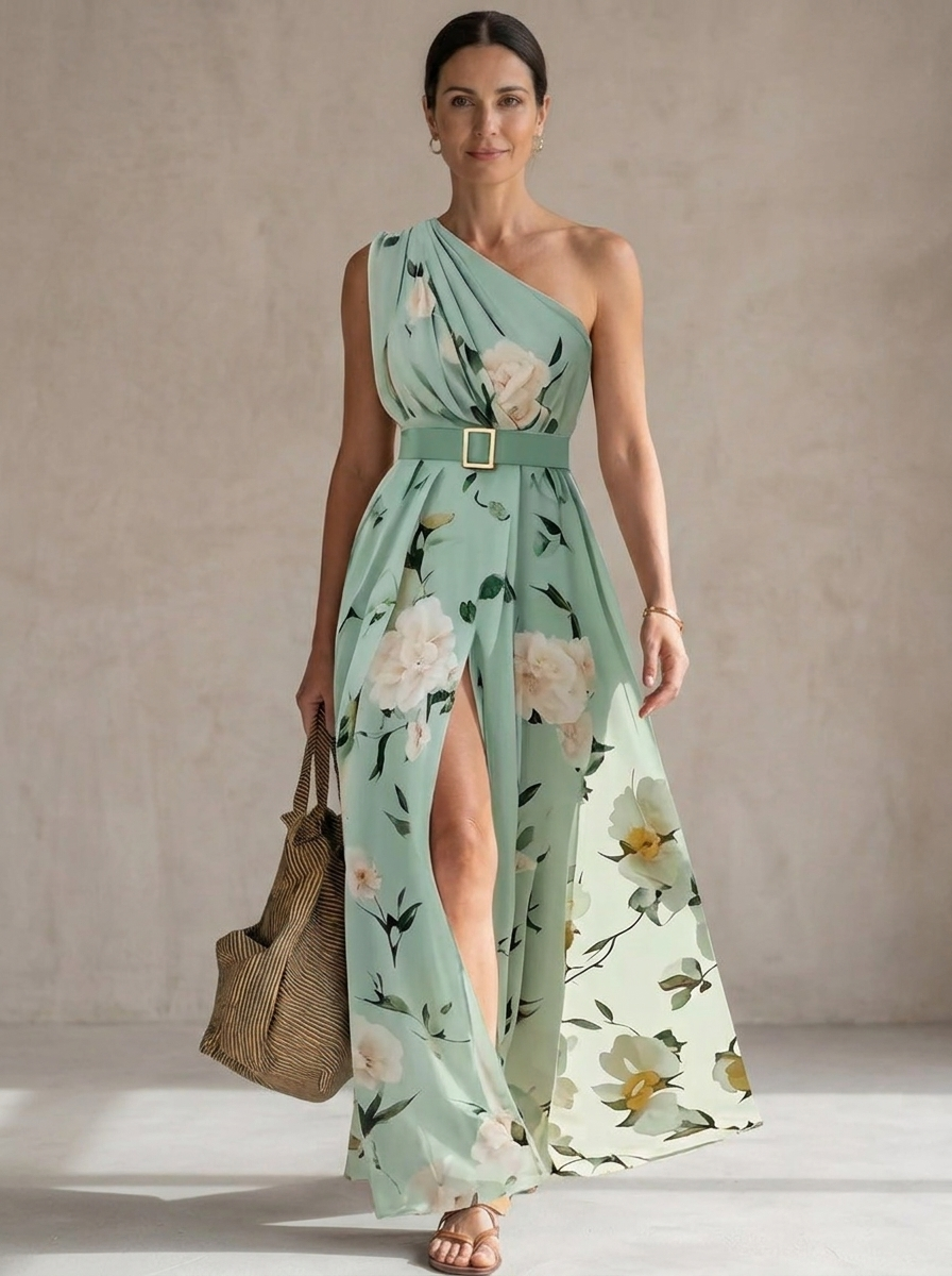 Julie | Abito Maxi Monospalla Verde