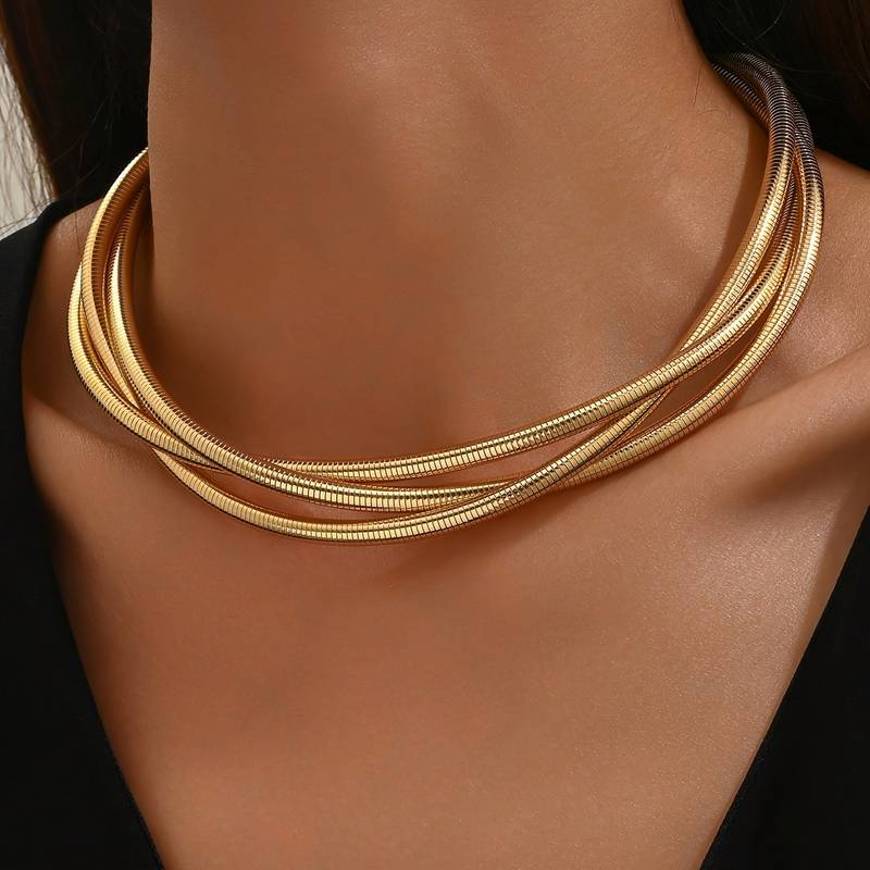 Collana Vintage a Strati in Oro