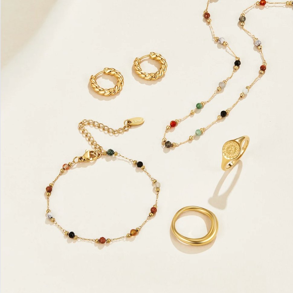 Collana Minimalista con Gemma