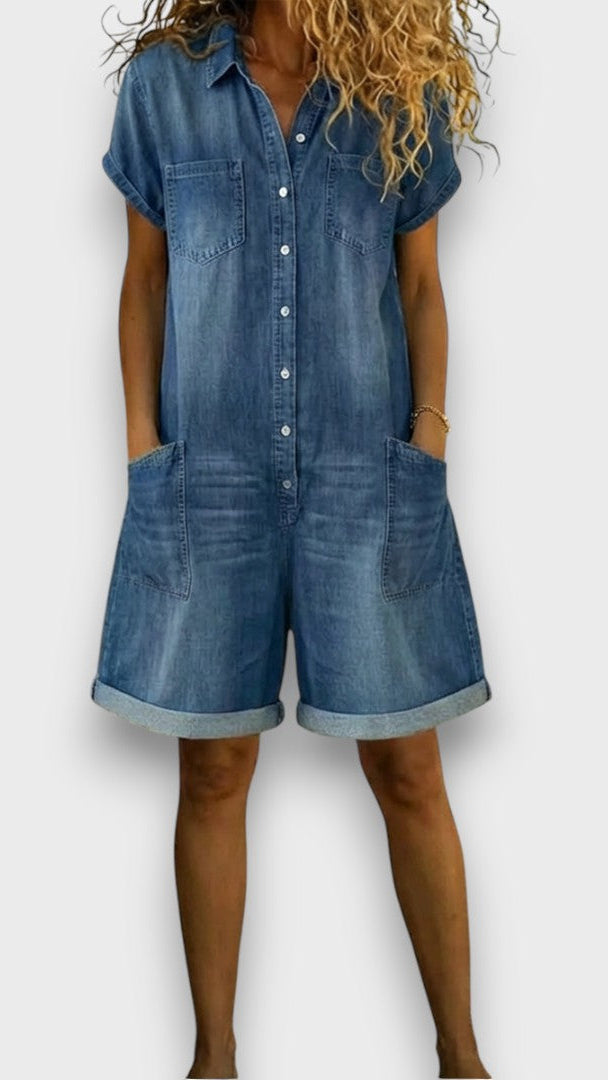Joan | Shorts vintage con effetto denim